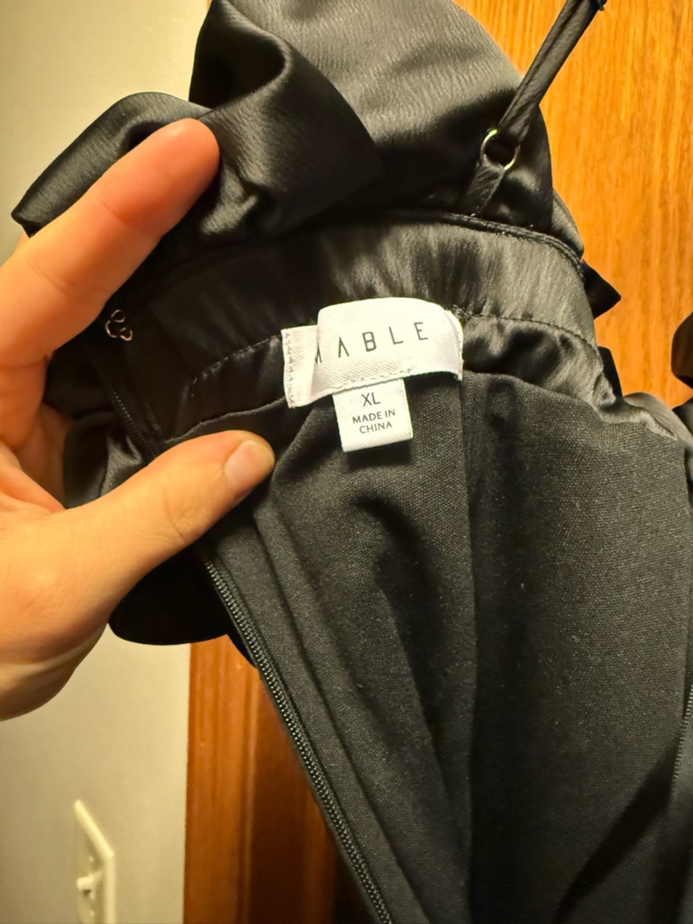 Black Ruffle Off-Shoulder Mini Dress - Picture 4 of 7